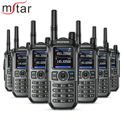 Купить Трехдиапазонная любительская радиостанция BAOFENG UV-21R мощностью 6 Вт с цветным экраном 1,77 дюйма и рацией дальнего действия NOAA 999CH онлайн изготовление