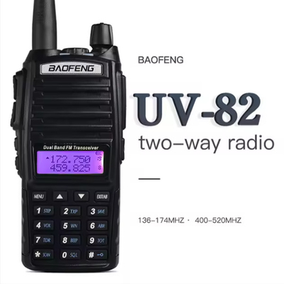 Аналоговое двухстороннее радио Baofeng UV-82 двойной диапазон бизнес двухсторонний радиопередатчик 16 канал с беспроводными наушниками